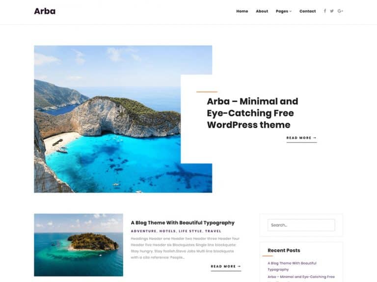 Arba WordPress Theme