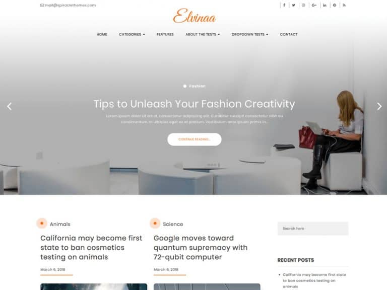 Elvina WordPress Theme