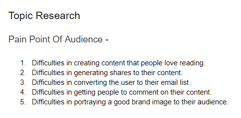 Audience Pain Points - Engaging Content
