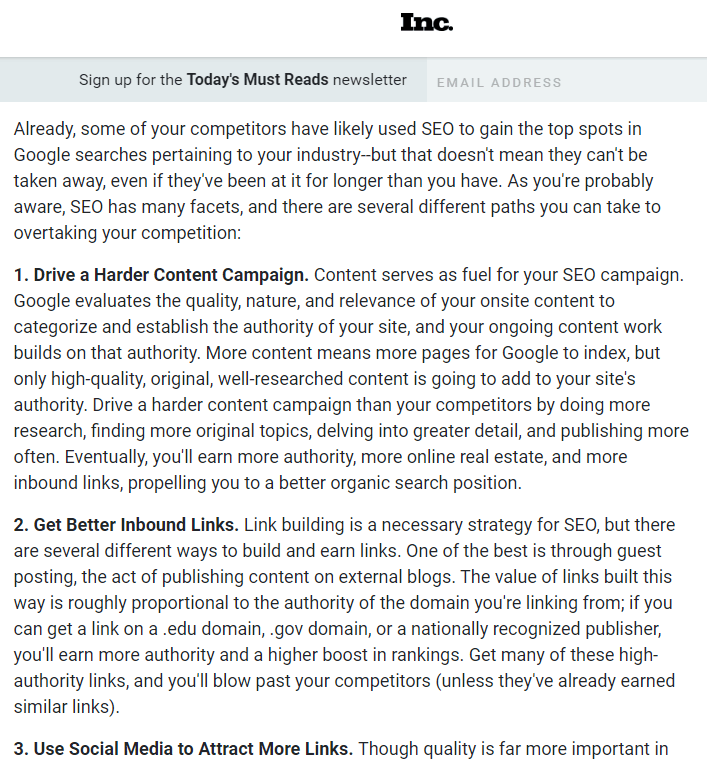 Outrank Your Competition - Inc