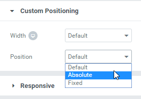 Elementor - Custom Positioning Settings