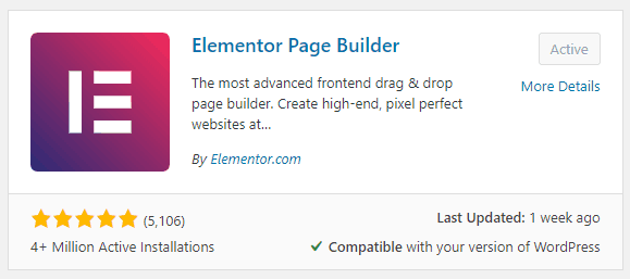 Elementor - Install Plugin