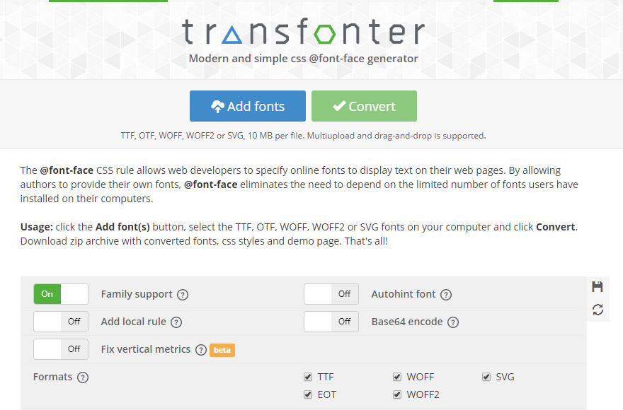 Transfonter - Elementor Custom Fonts