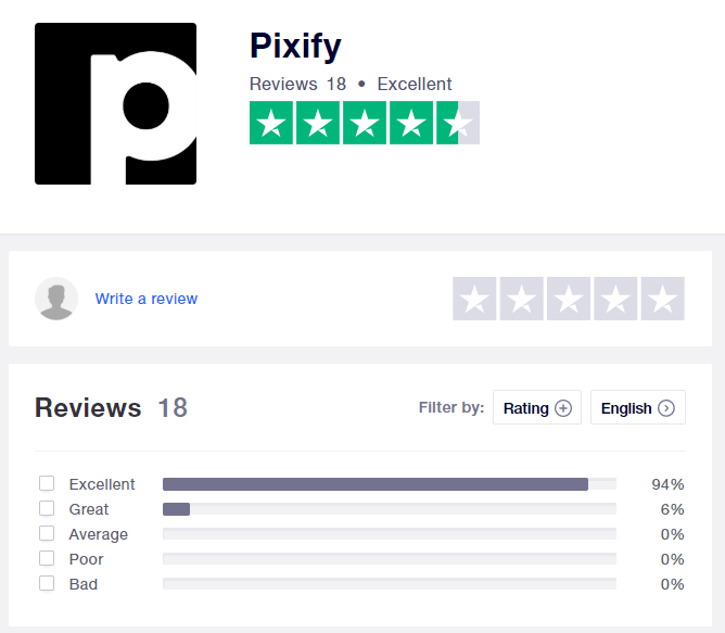 Pixify - TrustPilot Reviews