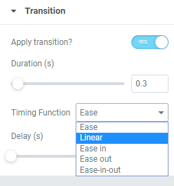 Transition Animation - Timing Function